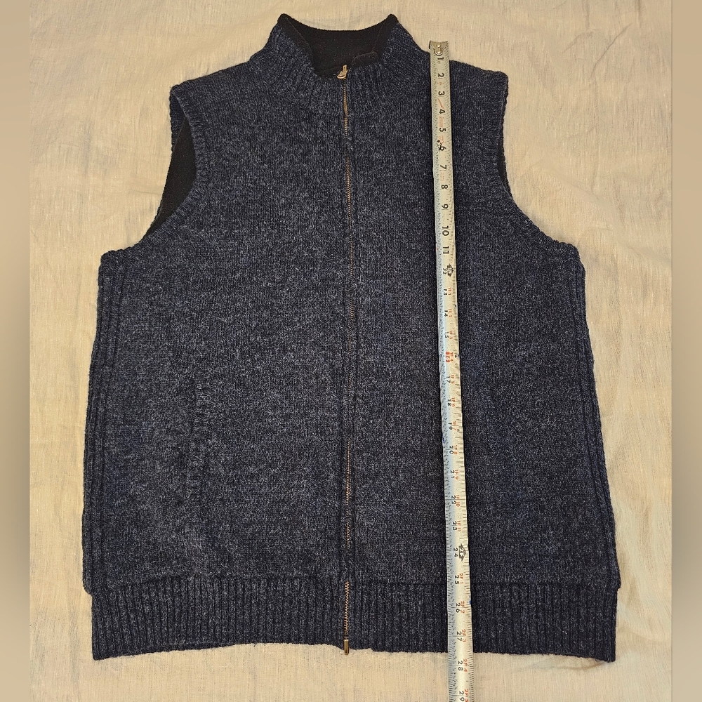 Pendleton Double Zip Reversible Shetland Wool And Fleece Vest Men's XL - Picture 8 of 10